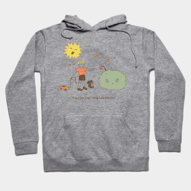 Twig And Berries Hoodie by Hillary White Rabbit